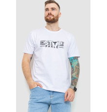 Футболка чоловіча батал, колір білий, 208R014