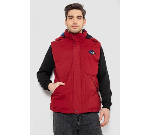 Жилетка чоловіча демісезонна, колір бордовий, 244R99007