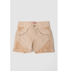Шорты джинсовые для девочек, цвет бежевый, 247R10033