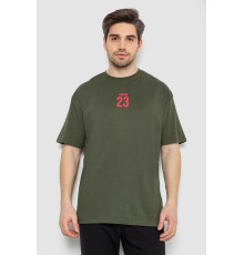 Футболка чоловіча з принтом, колір хакі, 244R7024