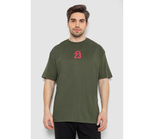 Футболка мужская с принтом, цвет хаки, 244R7024