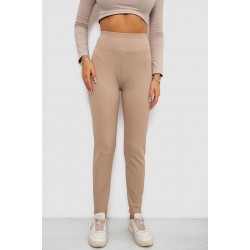 Лосины в рубчик на флисе, цвет бежевый, 244R1709