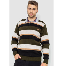 Светр-обманка чоловічий, колір бежево-чорний, 161R901