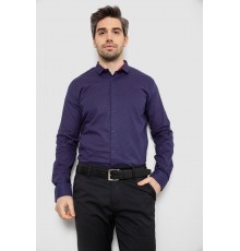 Сорочка чоловіча однотонна з принтом, колір синій, 186R2097 Сорочка чоловіча однотонна з принтом, колір синій, 186R2097