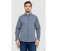 Рубашка мужская в полоску, цвет серо-синий, 186RM01