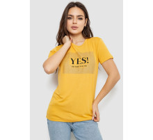 Футболка женская с принтом, цвет желтый, 244R507