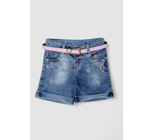 Шорты джинсовые для девочки, цвет синий, 247R1205