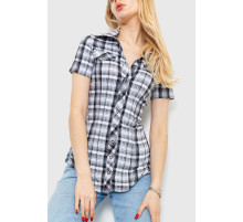 Рубашка женская в клетку, цвет черно-белый, 230R065