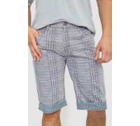 Шорти чоловічі в клітинку, колір сірий, 244R31-222