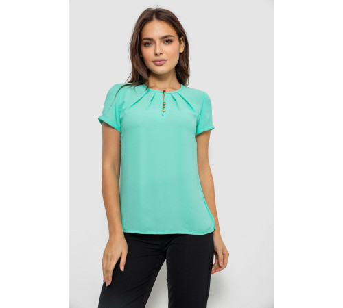 Блуза однотонная, цвет мятный, 230R112