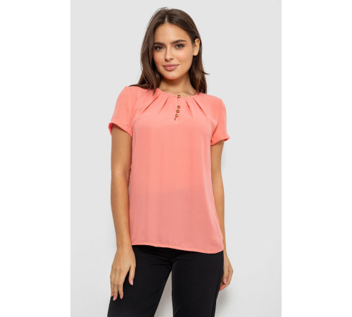 Блуза однотонная, цвет персиковый, 230R112