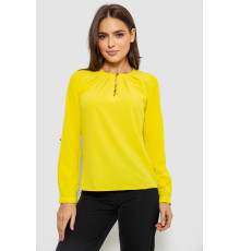Блуза однотонна, колір жовтий, 230R1122-3.
