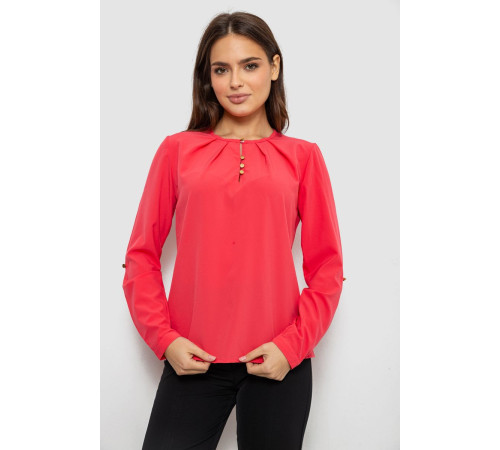 Блуза однотонная, цвет розовый, 230R1122-3