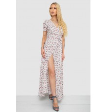 Сарафан на запах софт, колір біло-червоний, 241R173