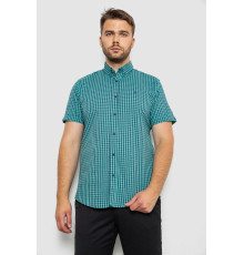 Рубашка мужская в клеточку, цвет зеленый, 214R4564-1