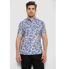 Рубашка мужская с коротким рукавом, цвет сиреневый, 214R582