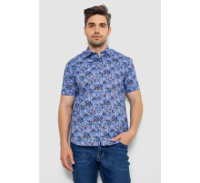 Сорочка мужская с принтом, цвет джинс, 214R6917-10