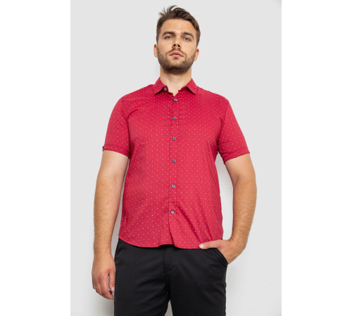 Рубашка мужская с принтом, цвет бордовый, 214R6917-6