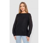 Кофта жіноча з манжетами, колір чорний, 244R999