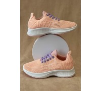 Кросівки жіночі текстиль, колір персиковий, 243RA33
