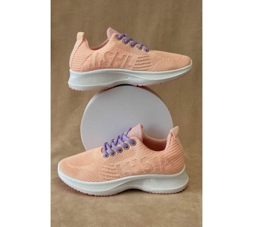 Кросівки жіночі текстиль, колір персиковий, 243RA33