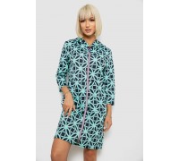 Халат женский на молнии с принтом, цвет мятный, 257R1027