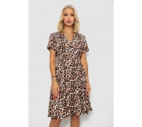 Сукня софт з принтом, колір бежево-чорний, 230R0032-4