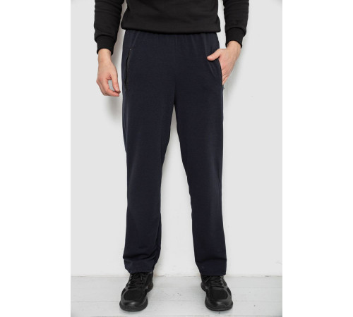 Спортивные штаны мужские однотонные, цвет темно-синий, 244R41277