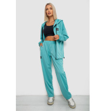 Спортивный костюм женский, цвет бирюзовый, 238R114