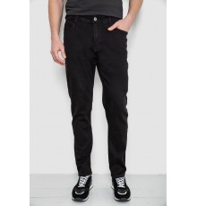 Джинси чоловічі середньої посадки, колір чорний, 244R8349
