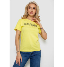 Жіноча футболка з принтом, колір жовтий, 238R01640