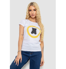 Футболка жіноча з принтом, колір білий, 244R2216