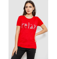 Футболка жіноча з принтом, колір червоний, 244R610
