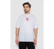Футболка мужская с принтом, цвет белый, 244R7024