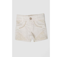 Шорты джинсовые для девочек, цвет молочный, 247R10033