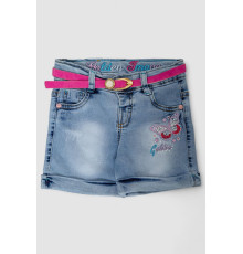Шорты джинсовые для девочки, цвет темно-голубой, 247R1209