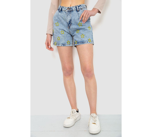Шорты джинсовые женские, цвет голубой, 244R0504