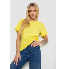 Футболка женская однотонная, цвет желтый, 238R111