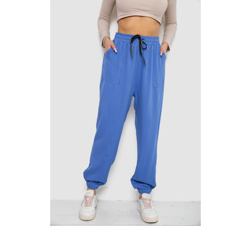 Штаны женские катоновые, цвет электрик, 244RLE-075