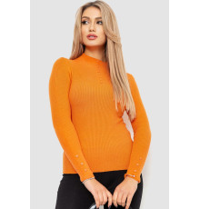 Жіноча водолазка в рубчик, колір помаранчевий, 204R044