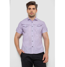 Сорочка чоловіча з коротким рукавом, колір бузковий, 214R3121
