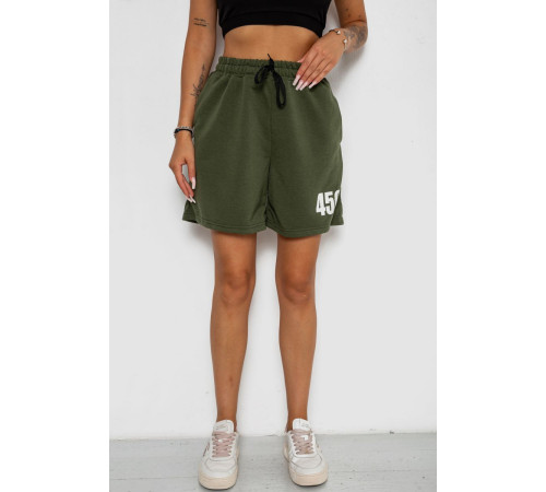 Шорты женские с принтом, цвет хаки, 238R456