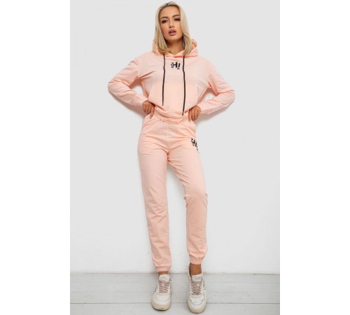 Спортивний костюм жіночий двонитка, колір персиковий, 214R1419-003
