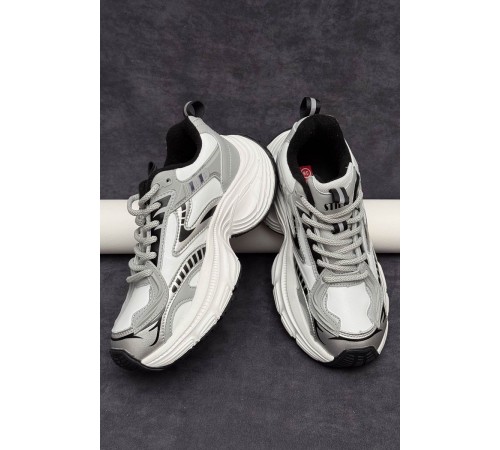 Кросівки жіночі демісезонні, колір біло-сірий, 248RCX1500