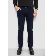 Джинси чоловічі однотонні Straight, колір синій, 244R1049-1