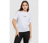 Футболка женская с принтом, цвет белый, 241R1835