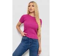 Футболка жіноча в рубчик, колір фуксія, 238R123-2