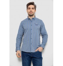 Сорочка чоловіча в смужку, колір сіро-блакитний, 186RM01