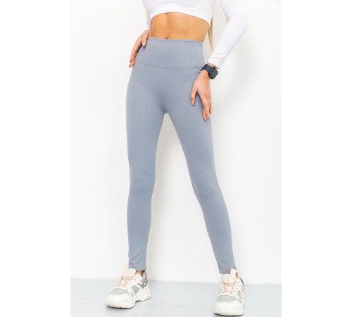 Лосины в рубчик, цвет светло-серый, 221R003