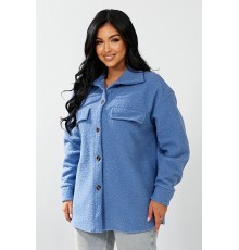 Рубашка -бомбер женская, цвет джинс, 257R153